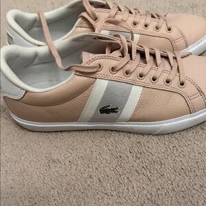 Lacoste Blush and White Casual Sneakers